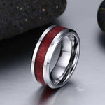 Romantic Ruby Heart With Zircon Couple RingsRing
