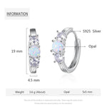 Radiant White Fire Opal Zircon Earring - 925 Sterling SIlverEarrings