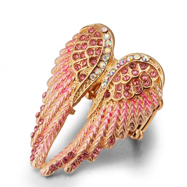 2019 Stylish Gold Angel Wings RingRing8