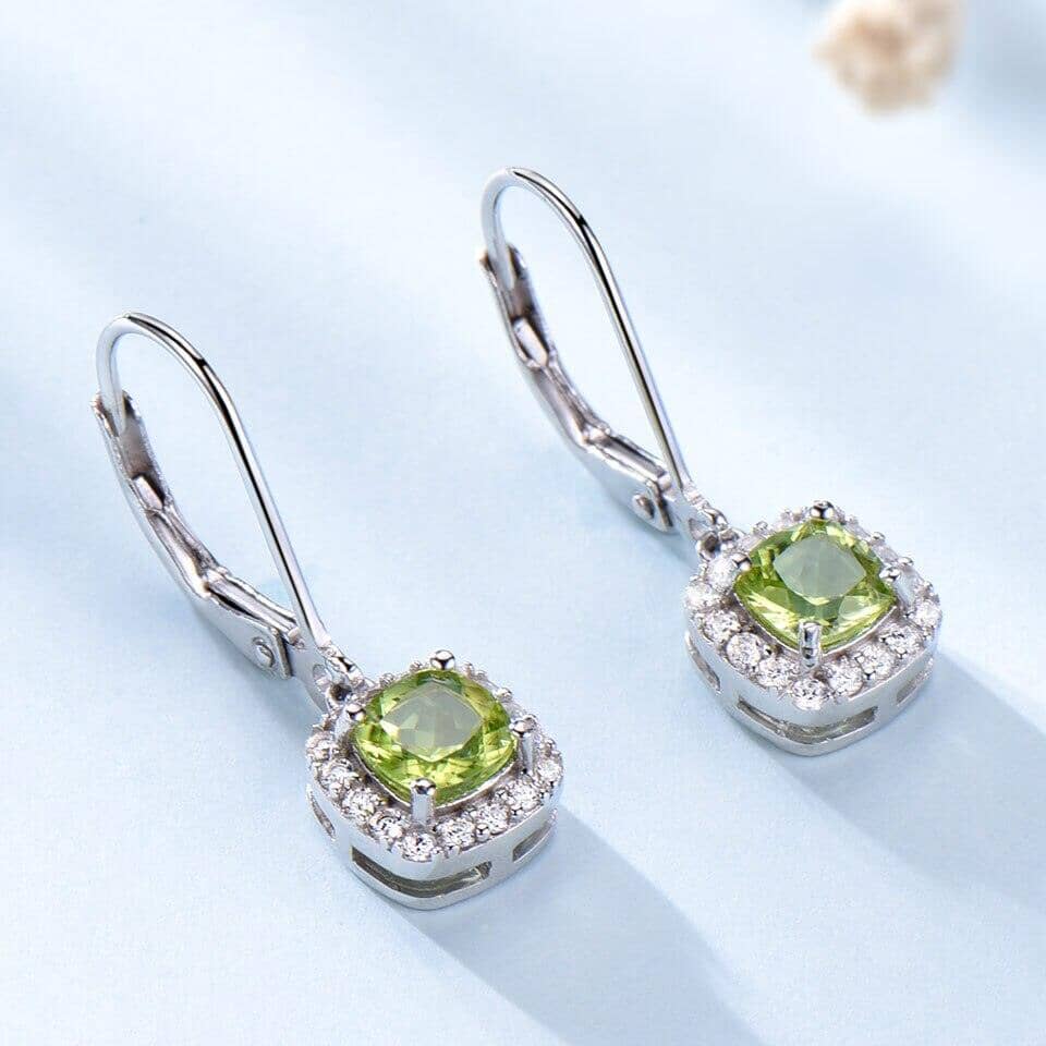 Genuine Peridot Long Drop EarringsEarrings