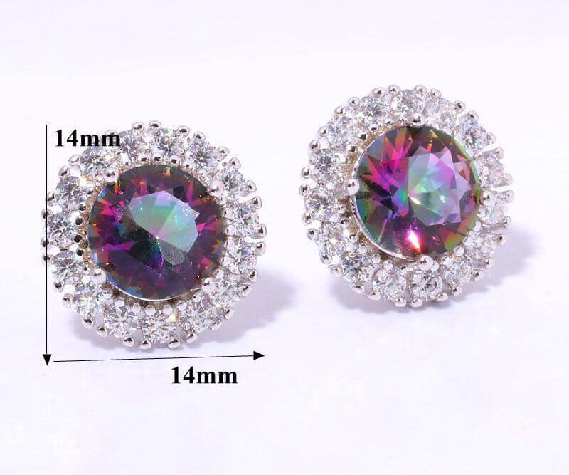 Mystic Topaz Silver EarringsEarrings