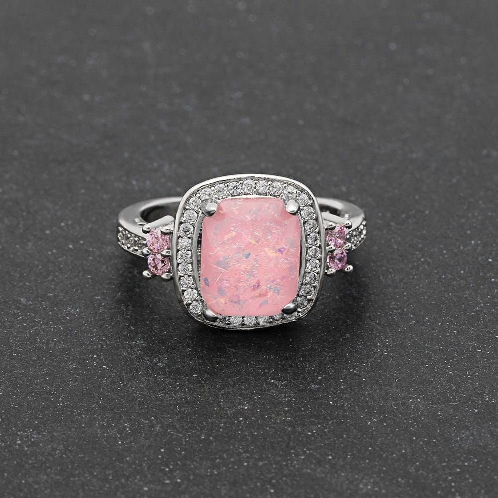 Pink Fire Opal Zircon RingRing