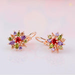18K Gold Plated Stud Earrings PeridotEarrings