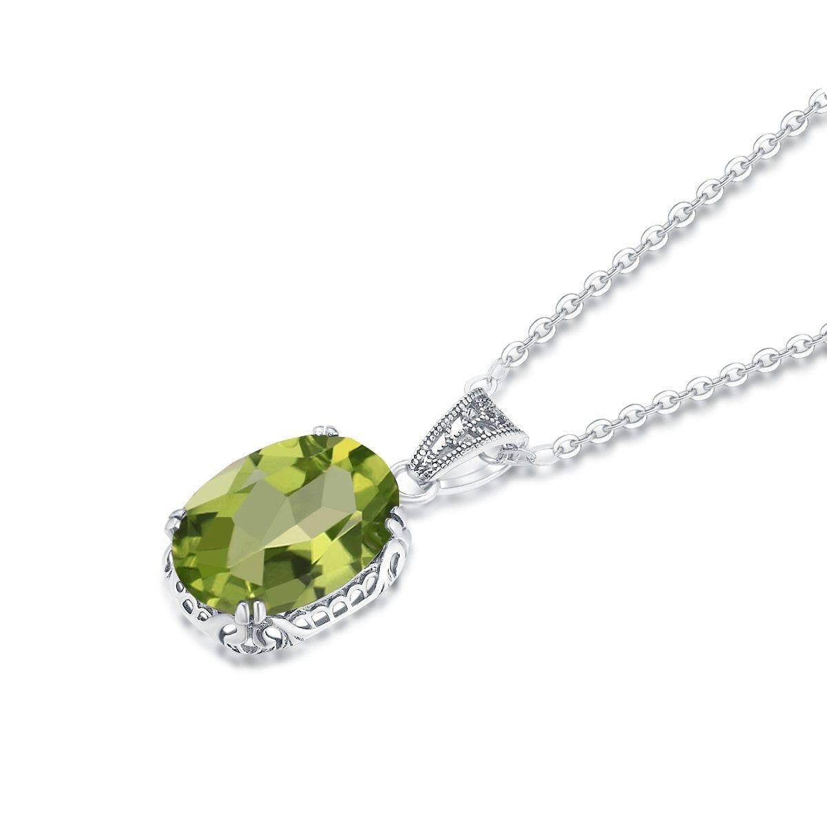 Peridot 925 Sterling Silver NecklaceNecklace