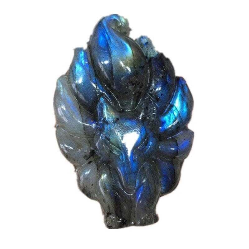 Natural Carved Labradorite Stone CrystalNecklace