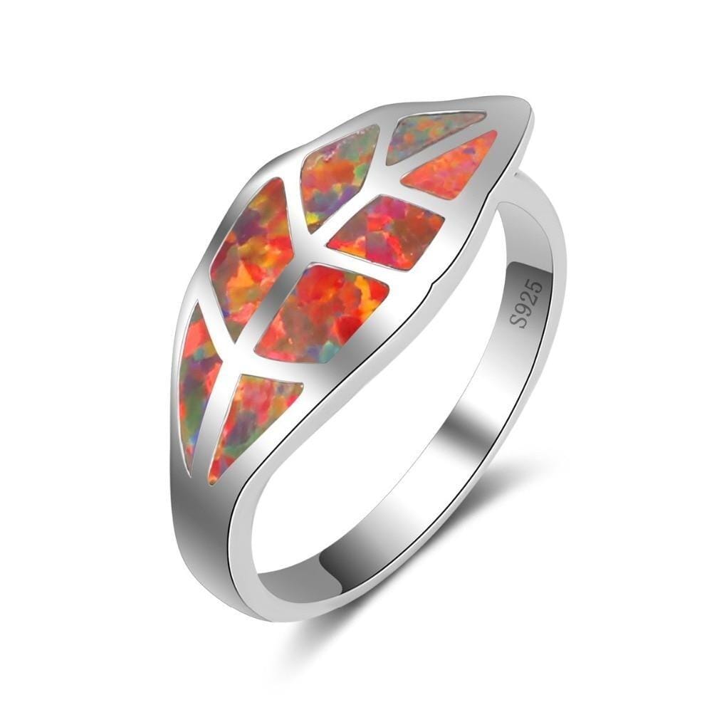 Red Fire Opal Sterling Silver RingRing6