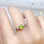 Peridot Tiny Stone Ring - 925 Sterling SilverRing