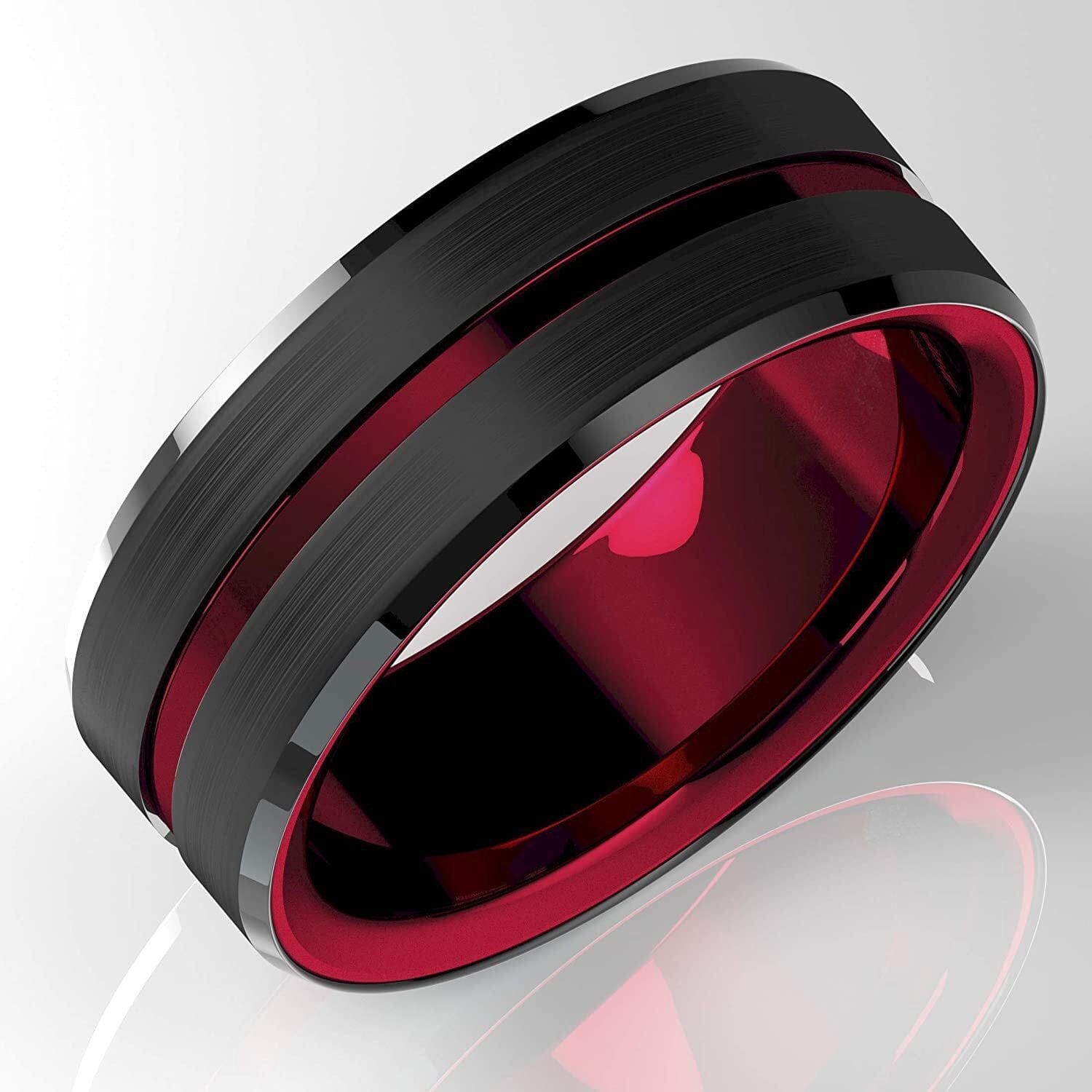 Men's Red Tungsten Carbide RingRing