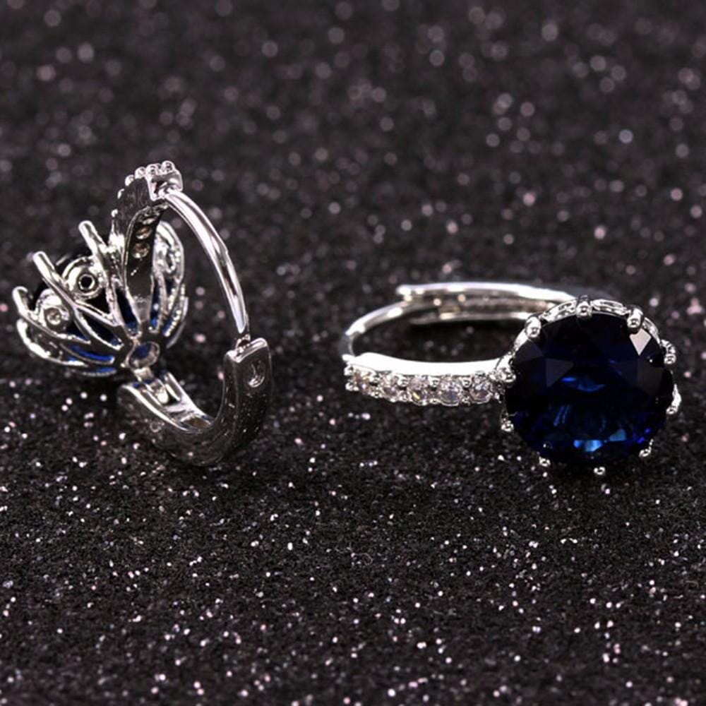 Luxury Flower Charm Assorted Crystals Ear Stud EarringsEarrings