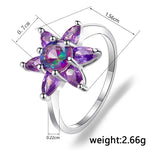 Rainbow Mystic Topaz Amethyst Star RingRing