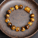 The God of Wealth Tiger Eye Stone Beads BraceletBracelet12mm