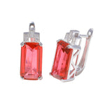 925 Sterling Silver Multicolors Stone Topaz Stud EarringsEarrings