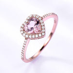 Classy Heart Morganite Jewelry SetRing