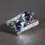 Twin Heart Mystic Topaz RingRing