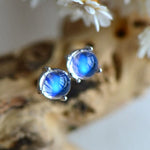 Aurora Borealis Crown Stud Earrings - 925 Sterling SilverEarringsBlue8-9mm