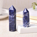 1pc Natural Crystal Point Sodalite Healing Obelisk WandWand