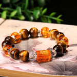 The God of wealth Tiger Eye Stone Beads BraceletBraceletYellow Tiger12mm beads