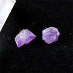 Irregular Raw Amethyst Stud EarringsEarrings