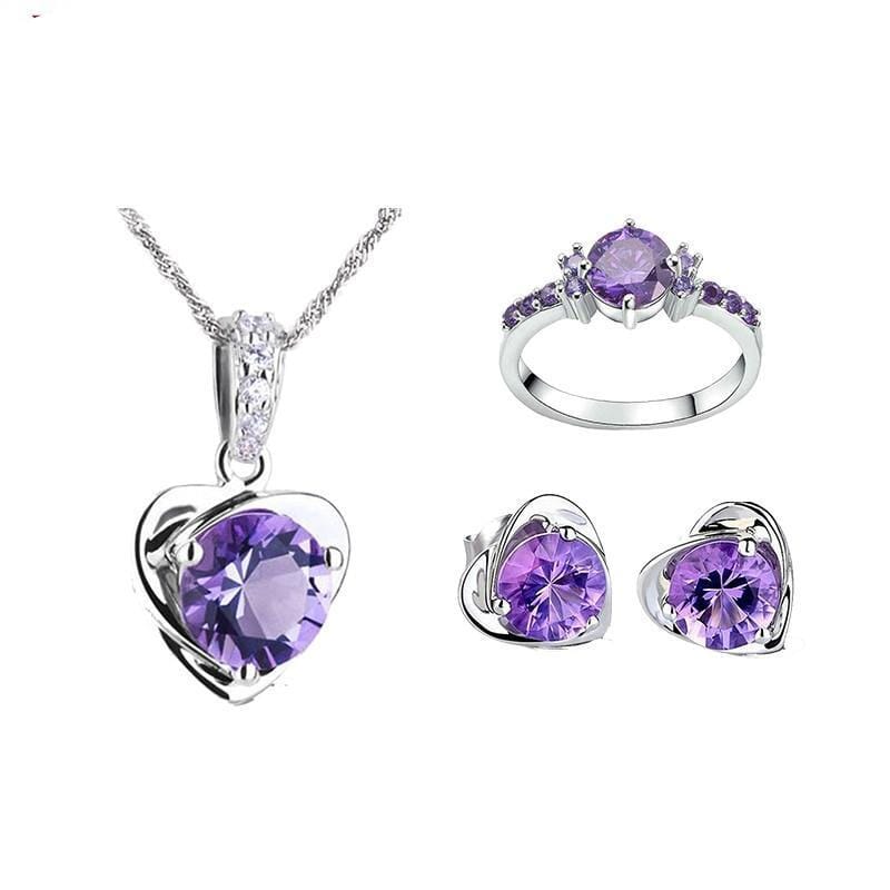 Amethyst Set - Necklace, Ring & EarringsNecklace6