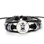 WWJD Archangel St.Michael Leather BraceletBracelet