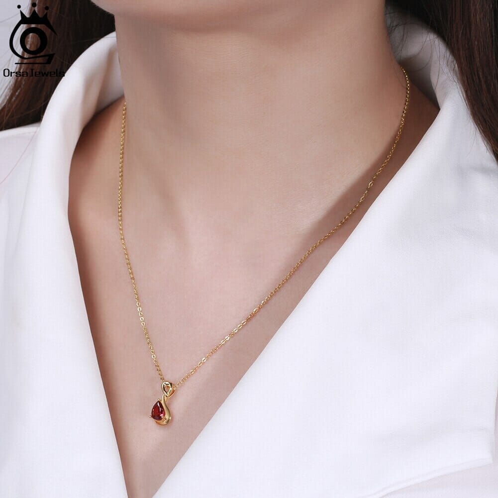 7mm Amethyst Citrine Garnet Necklace - 925 Sterling SilverNecklace