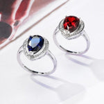 Pretty Classic Water Drop Ruby Ring - 925 Sterling SilverRing