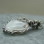 Mystery Fairy Leaf Moonstone NecklaceNecklace
