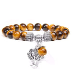 Natural Tiger Eye Stone Tree of Life BraceletsBracelettiger eye17cm