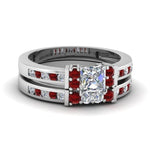 Brown and Red Wood Grain Couple RingsRing