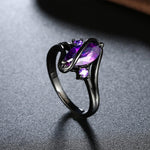 Purple Sapphire Black Gold RingRing