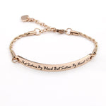 Not Sisters By Blood But Sisters By Heart BraceletBraceletRose Gold Color