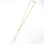 Gold Color Moonstone Pearl Pendant Beaded NecklaceNecklace