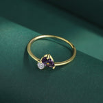 Purple Love Amethyst Heart RingRing
