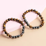 Natural Hematite and Tiger Eye Stone BraceletsBracelet