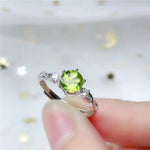 Peridot Tiny Stone Ring - 925 Sterling SilverRing14