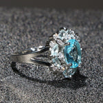 Trendy Design Ruby Aquamarine Sapphire Ring - 925 Sterling SilverRing