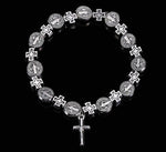 Virgin Mary WWJD Cross Exquisite Rosary BraceletBracelet