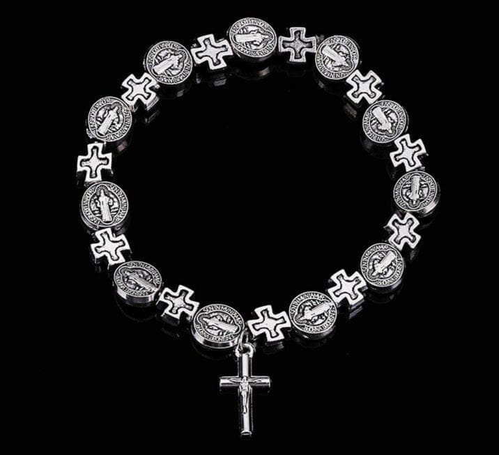 Virgin Mary WWJD Cross Exquisite Rosary BraceletBracelet