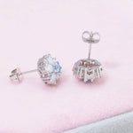 White Fire Opal Stud EarringsEarrings