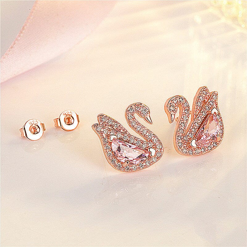 Swan Crystal Stone Stud EarringsEarrings