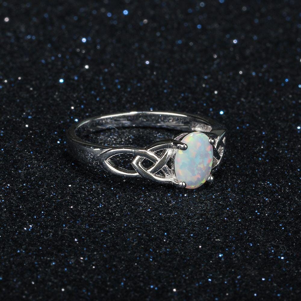 925 Sterling Silver Milky Opal RingRing