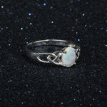 925 Sterling Silver Milky Opal RingRing