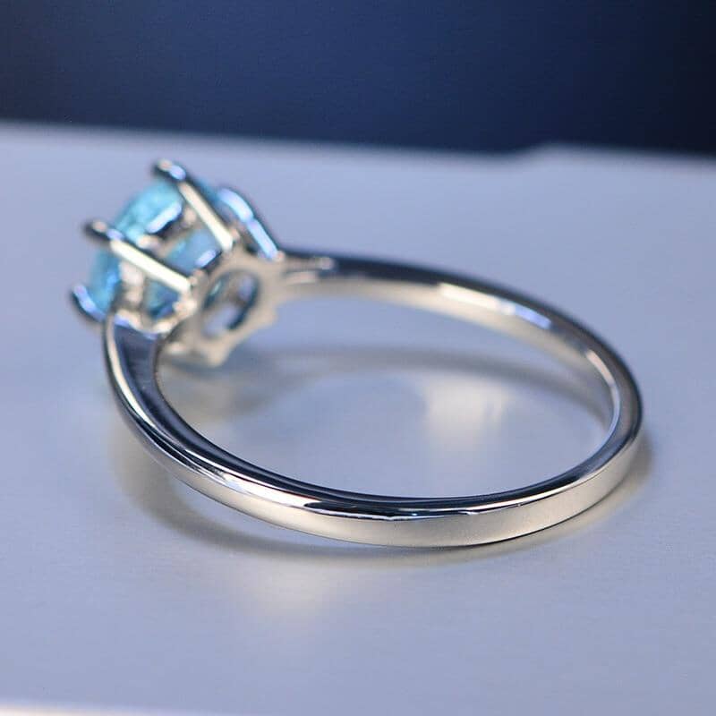 Round Natural Aquamarine RingRing