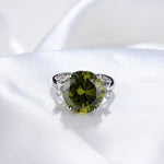 Solitaire Green Spinel Section Peridot RingRing
