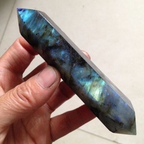 Natural Labradorite Quartz WandWand