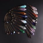 Reiki Dowsing Amulet Crystal Divination Obsidian PendulumPendulum