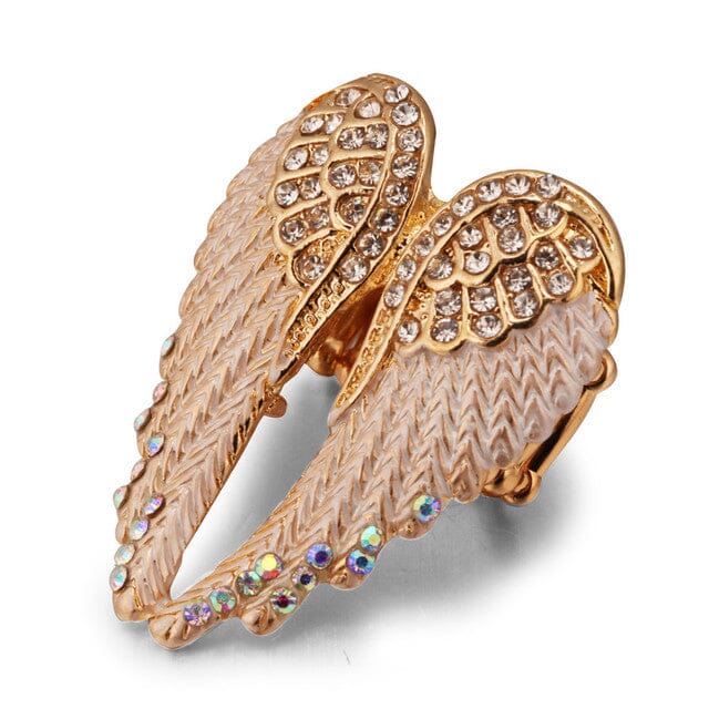 2019 Stylish Gold Angel Wings RingRing2