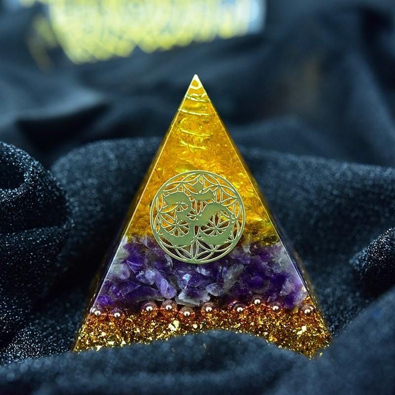 Orgone Pyramid Amethyst Citrine CrystalHealing Crystal