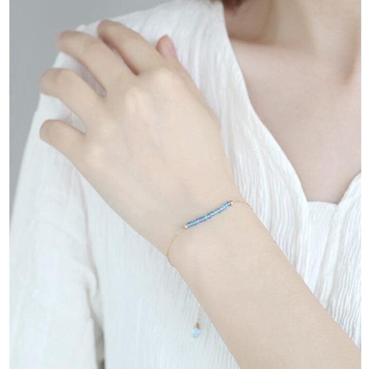 Blue Topaz Yellow 14K Gold BraceletBracelet