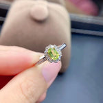 Lovely Princess Peridot Silver RingRing